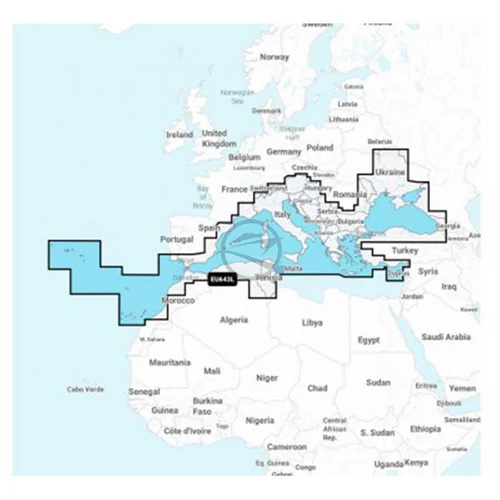 Navionics+ térkép EU643L, Földközi és Fekete-tenger