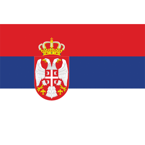 Zászló szerb 20 x 30 cm